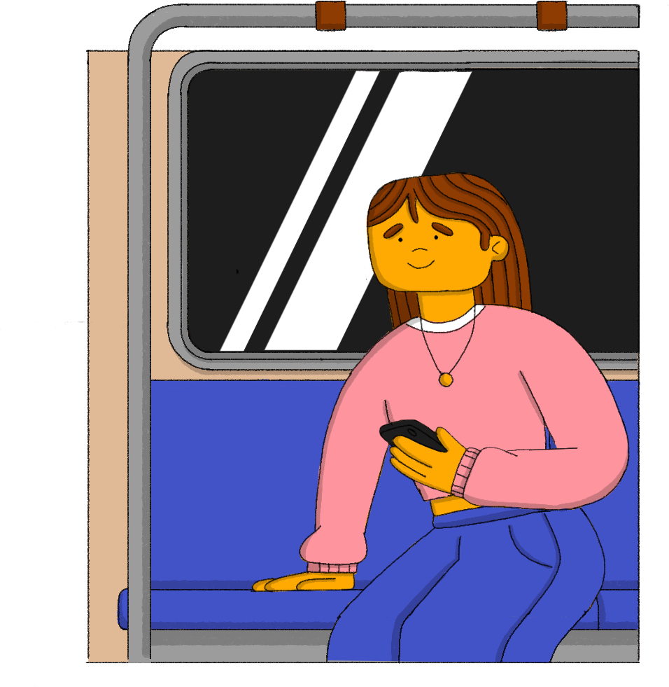 Rosy in metro