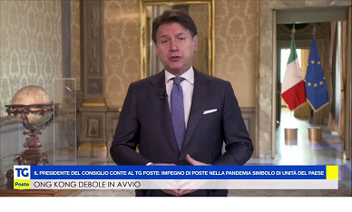 Presidente del Consiglio Giuseppe Conte al TgPoste.