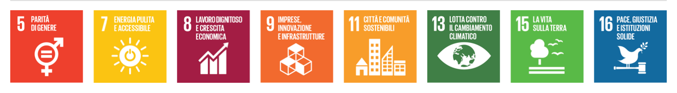 Icone degli obiettivi per lo sviluppo sostenibile