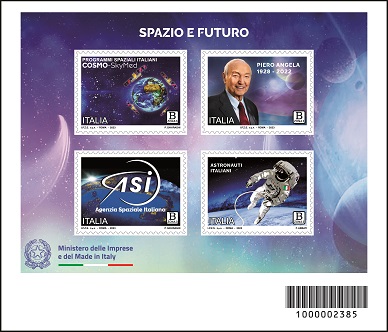 immagine del francobollo dedicato a Spazio e Fututro