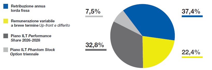 Pay-mix AD -DG: mix fra la componente variabile a breve e a lungo termine.